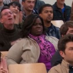 image of Donna (Retta) making a stink-face