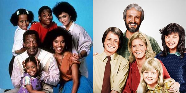 image of the casts of The Cosby Show and Family Ties