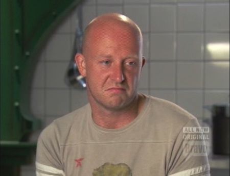 image of Chef Stefan making a typical grouchy face