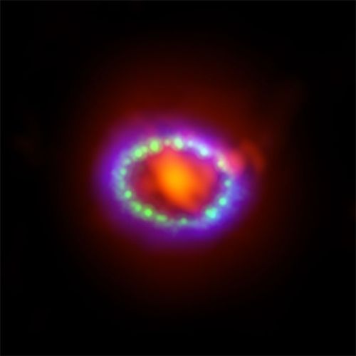 image of a radiant supernova in brilliant colors