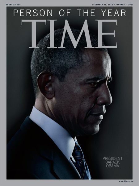 image of Time's cover featuring President Barack Obama in profile, in shadow