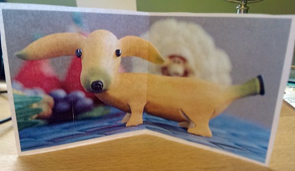 image of a photo of bananas fashioned into a dachshund