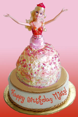 Every year, Misty gets a Barbie princess cake on her birthday, because she's 