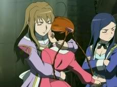 Shizuru Hugs Arika. Natsuki Gets Jealous.