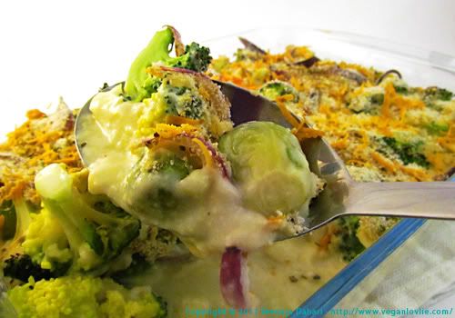 Broccoli and Brussel Sprouts bake