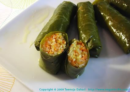 stuffed vine leaves,daring cooks challenge