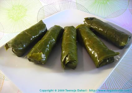 stuffed vine leaves,daring cooks challenge