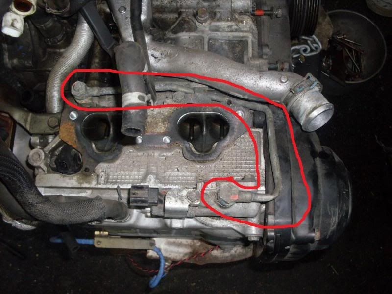 please help with ej257 swap question...oil line? pics