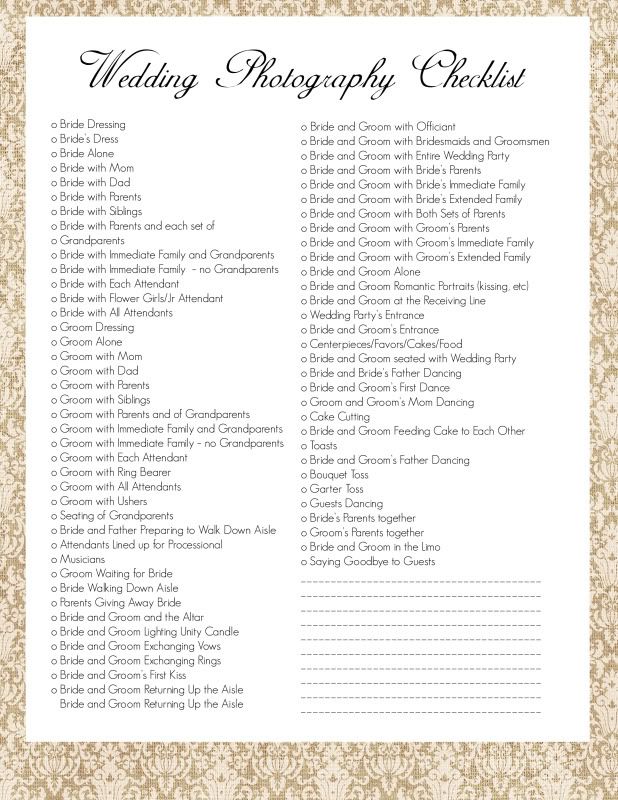 Wedding Plan List