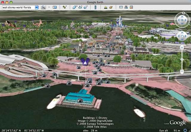 disney magic kingdom rides. Google Earth Disney World