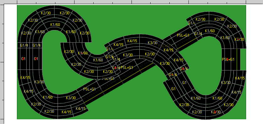 four lane race track