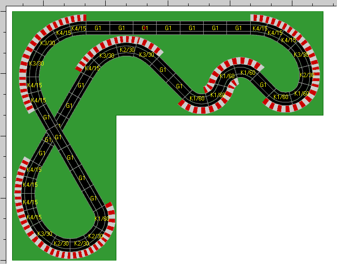 132 slot car track layout