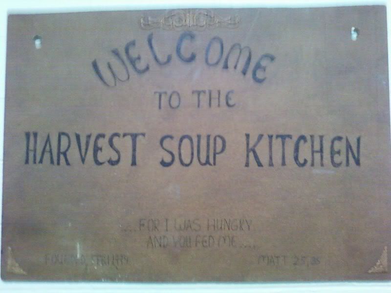 Bulletin board: Welcome to the Harvest Soup Kitchen