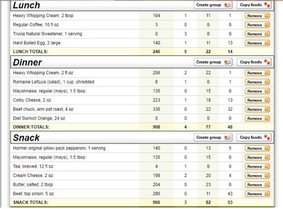 1 Week Menu For Low Carb Diet