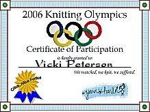Knitting Olympics Participant