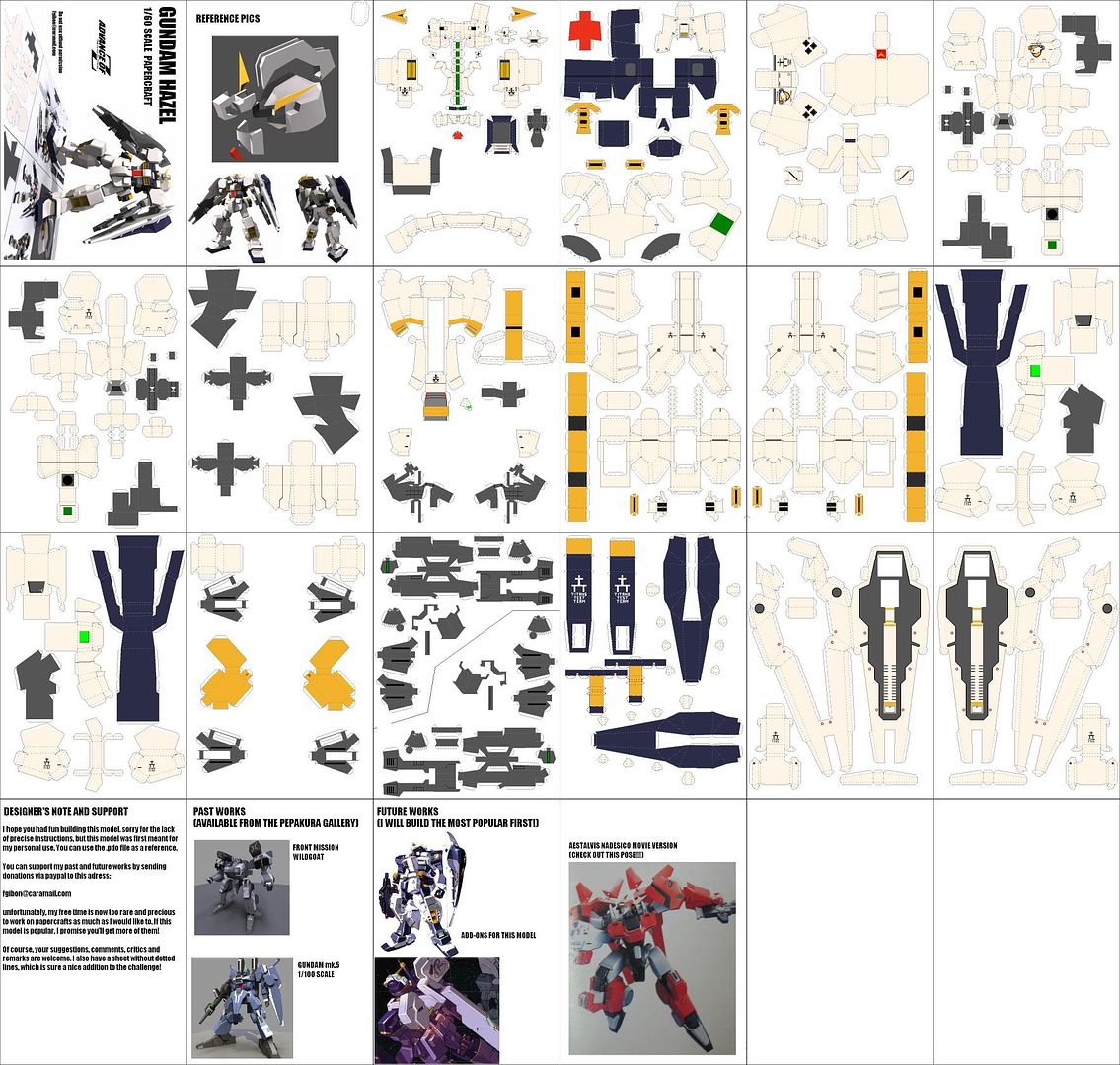 Blogue papercraft Papercraft  template unicorn Gundam Ton Préféré: