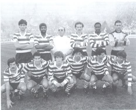 Equipa que alinhou frente ao benfica a 14 de Dezembro de 1986