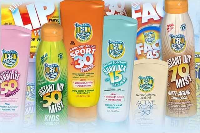 They're various sunblock, tanning lotions and after-sun lotions.