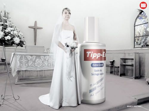 De Tippex Bruid I believe Advertising