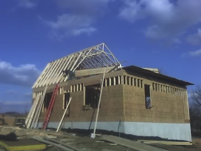 Trusses going up!