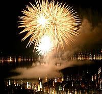 fireworks over Wellington Harbour!
