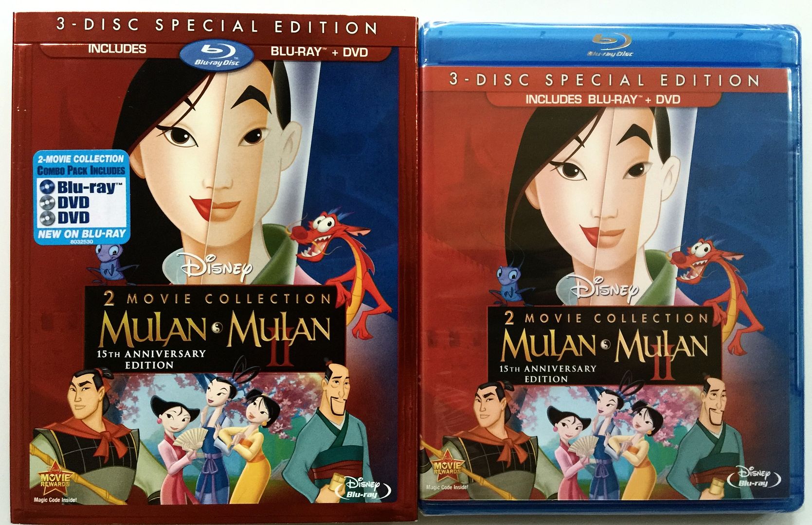 NEW DISNEY MULAN & MULAN II BLU RAY DVD 3 DISC SET + VERY RARE OOP ...