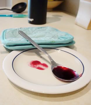 Stupid f-ing jell test that I can never make work. The trick is to use spoons cooled in ice water to grab some jelly and then return to the freezer for 3 - 4 mins. Anyone who says they can do this by leaving it at room temperature is a liar.