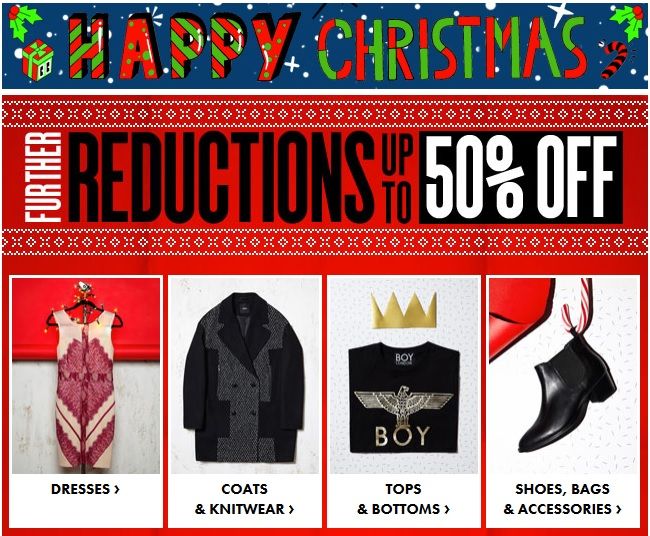 Asos after Christmas sale, Asos banner, holiday special, holiday promotion 