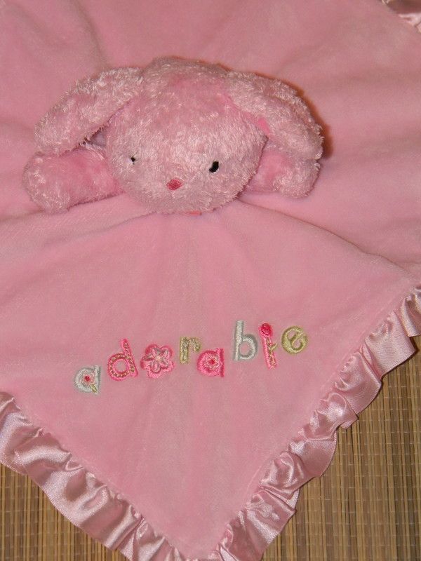 pink bunny security blanket