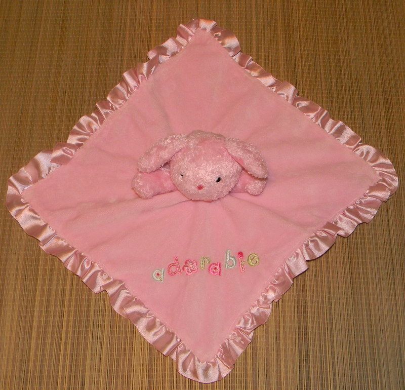 pink bunny security blanket