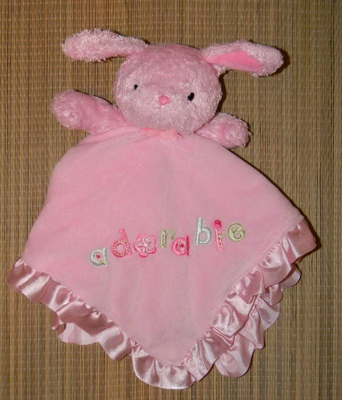 pink bunny security blanket