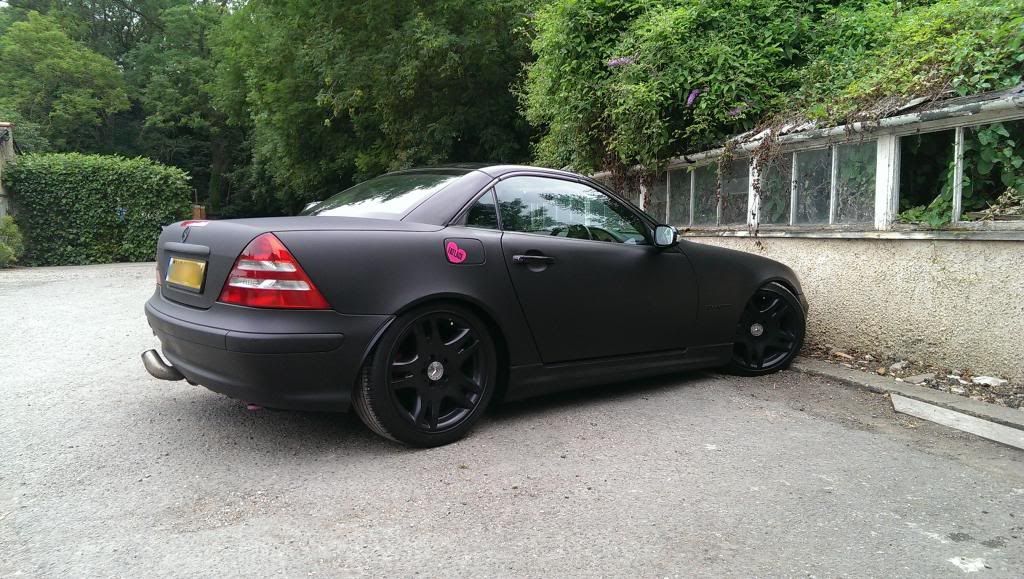 Matte black mercedes slk #3