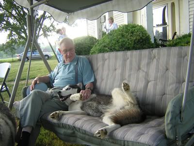 kristin's grandad and dog alex