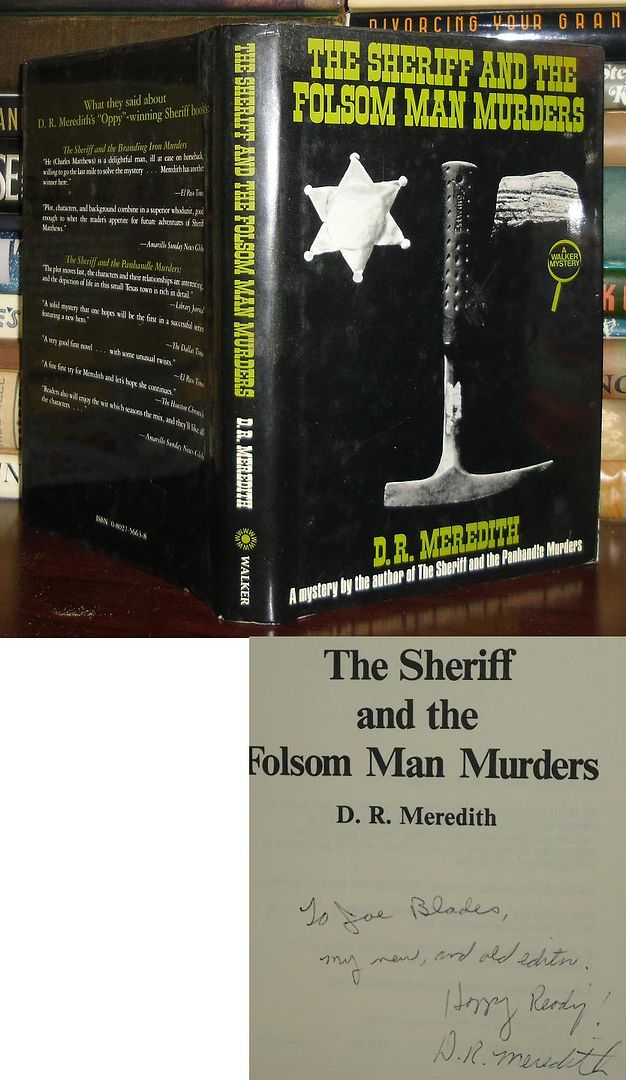 MEREDITH, D. R. - The Sheriff and the Folsom Man Murders Signed 1st