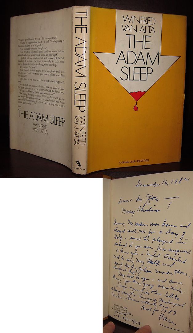 VAN ATTA, WINFRED - The Adam Sleep Signed 1st