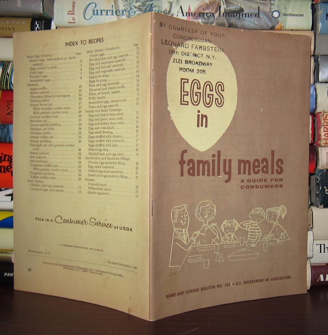 U. S. DEPT OF AGRICULTURE - Eggs in Family Meals a Guide for Consumers