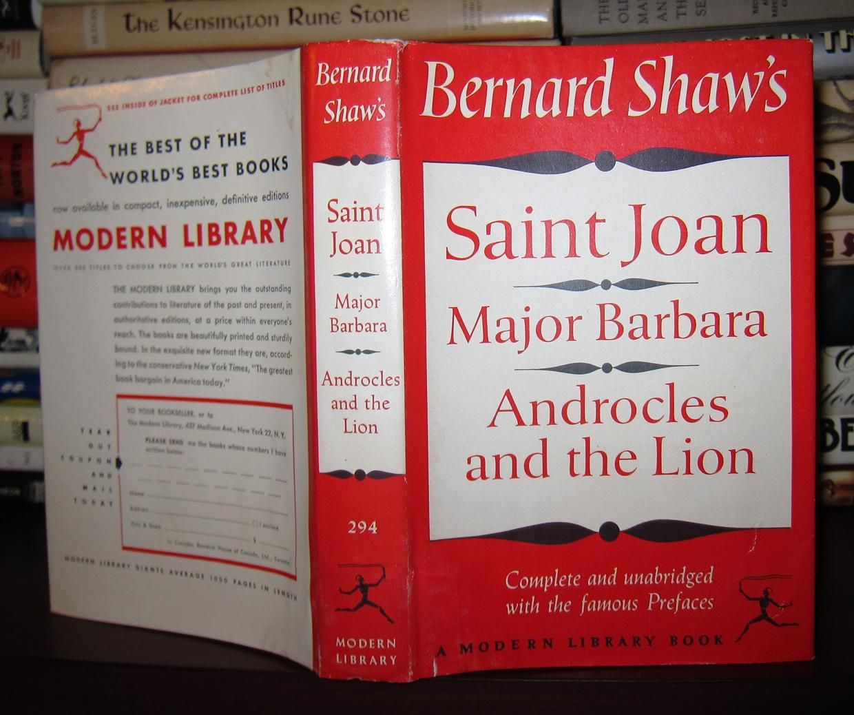 SHAW, BERNARD ( GEORGE G. B. ) - Saint Joan; Major Barbara; Androcles and the Lion