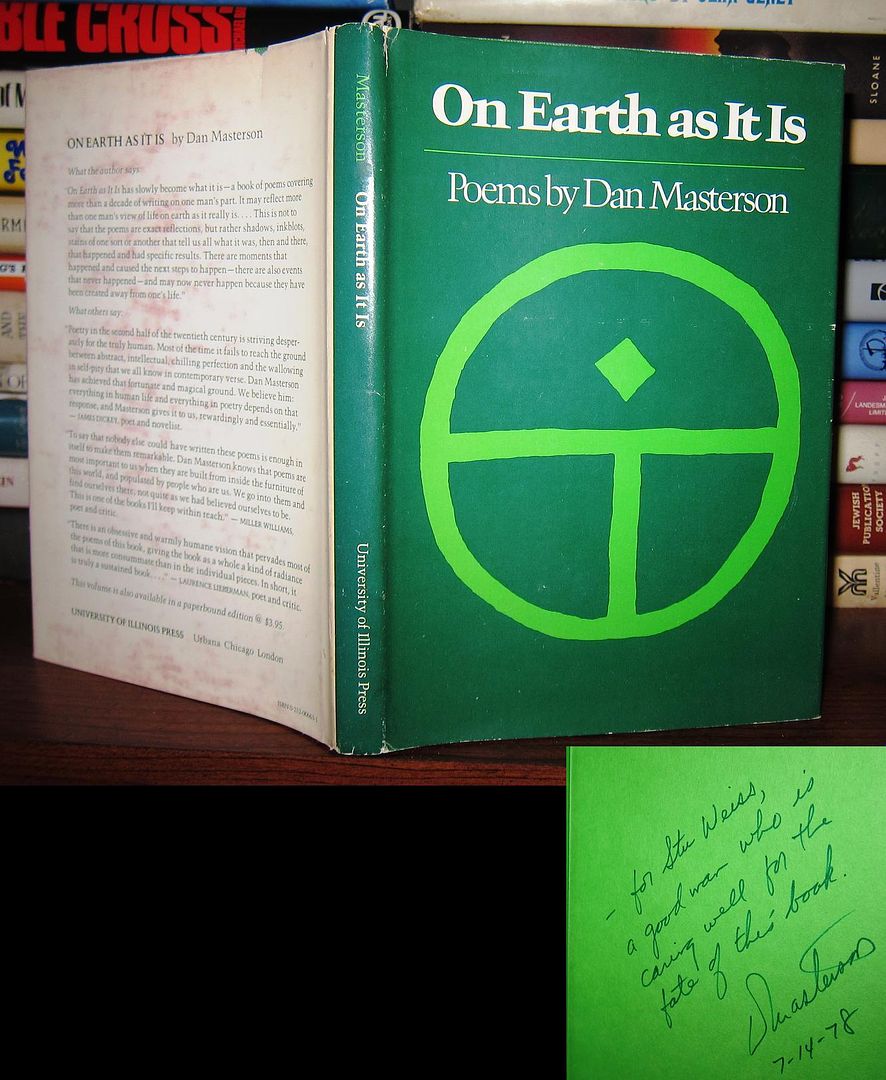 MASTERSON, DAN - On Earth As It Is Signed 1st