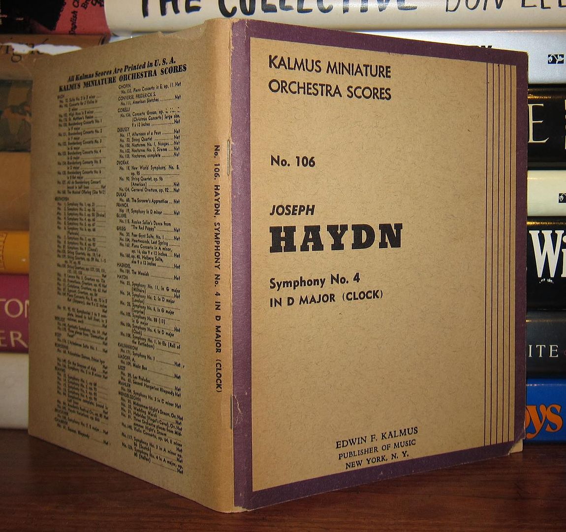 HADYN, JOSEPH - Joseph Haydn; Symphony No. 4 in D Major (Clock) Kalmus Miniature Orchestra Scores