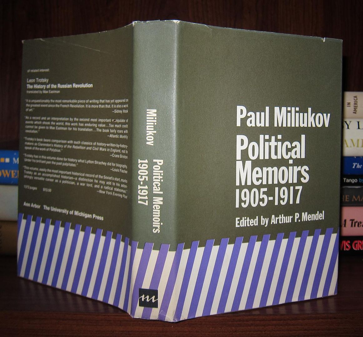 MILIUKOV, PAUL N. - Political Memoirs