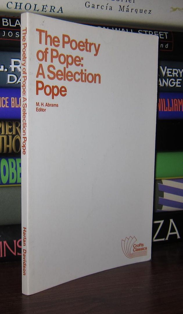 POPE, ALEXANDER - Poetry of Pope a Selection