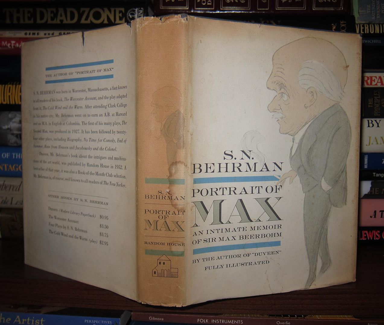 BEHRMAN, S. N. - SIR MAX BEERBOHM - Portrait of Max an Intimate Memoir of Sir Max Beerbohm