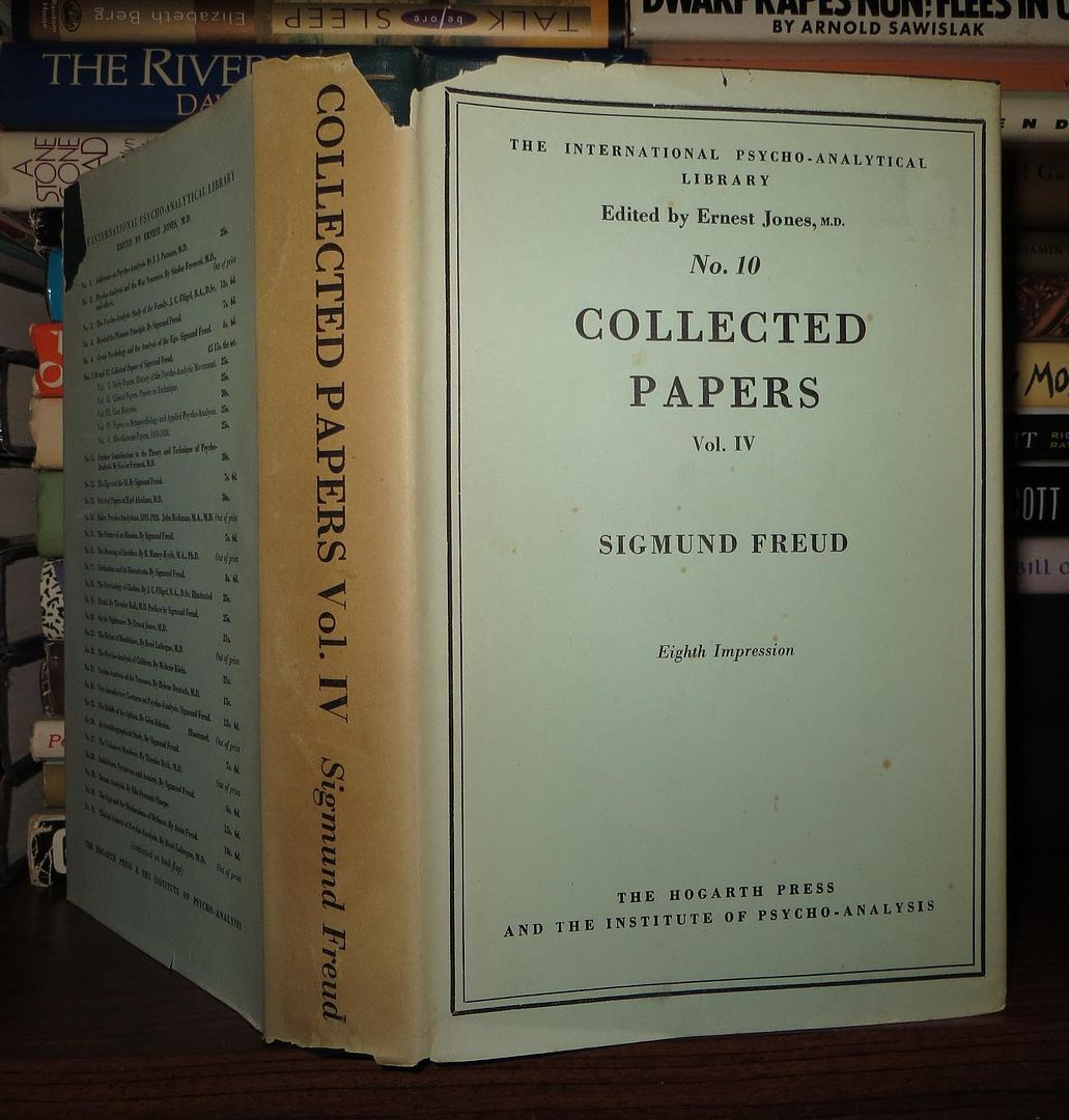 FREUD, SIGMUND; ERNEST JONES - Collected Papers Volume Four (IV)