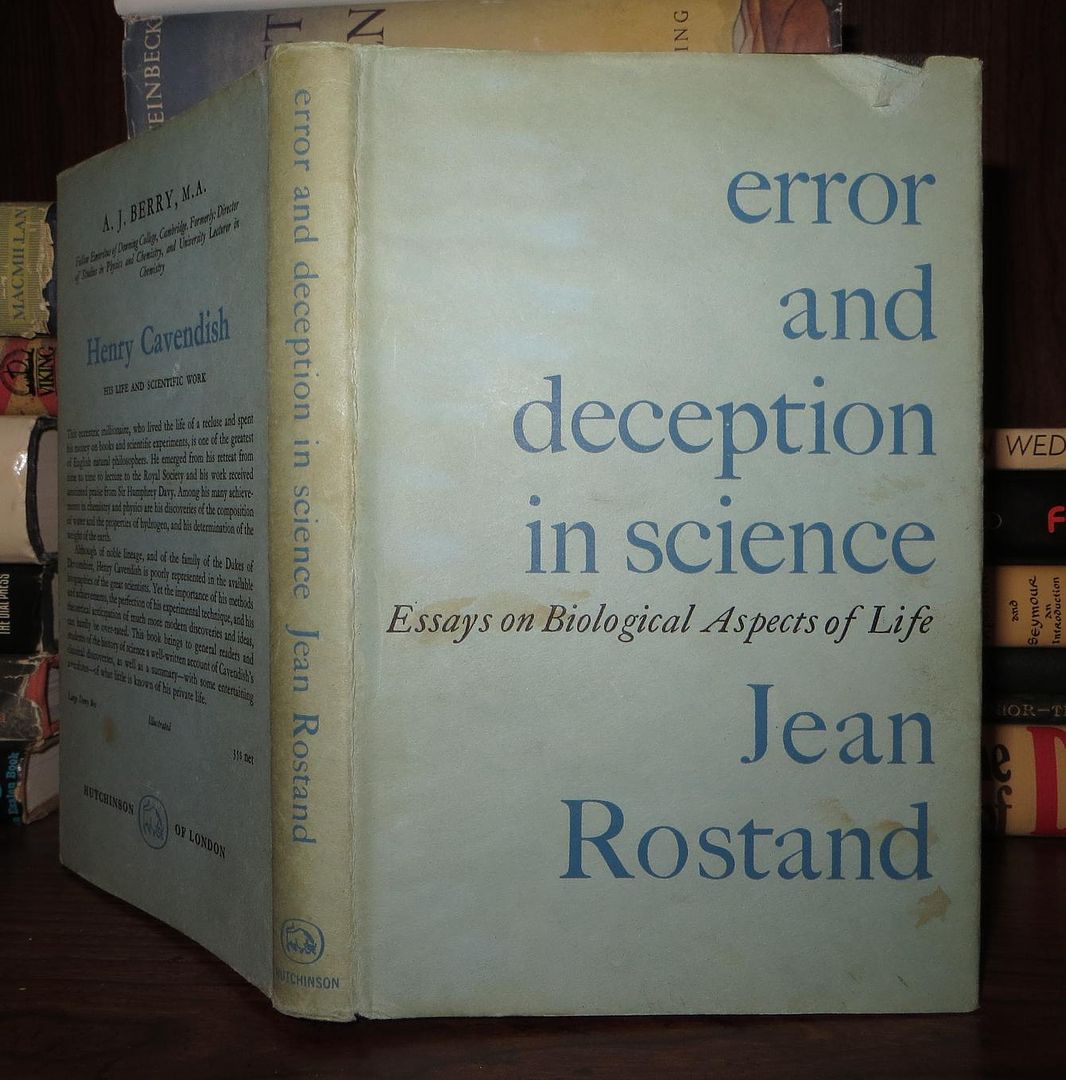 ROSTAND, JEAN - Error and Deception in Science
