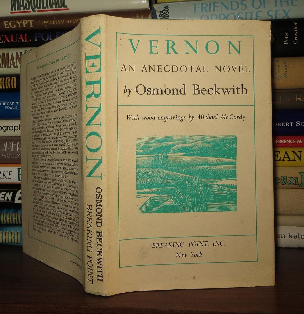 OSMOND BECKWITH MICHAEL MCCURDY - Vernon an Anecdotal Novel