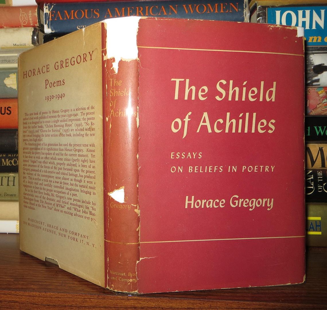 GREGORY, HORACE - The Shield of Achilles Essays on Beliefs in Poetry