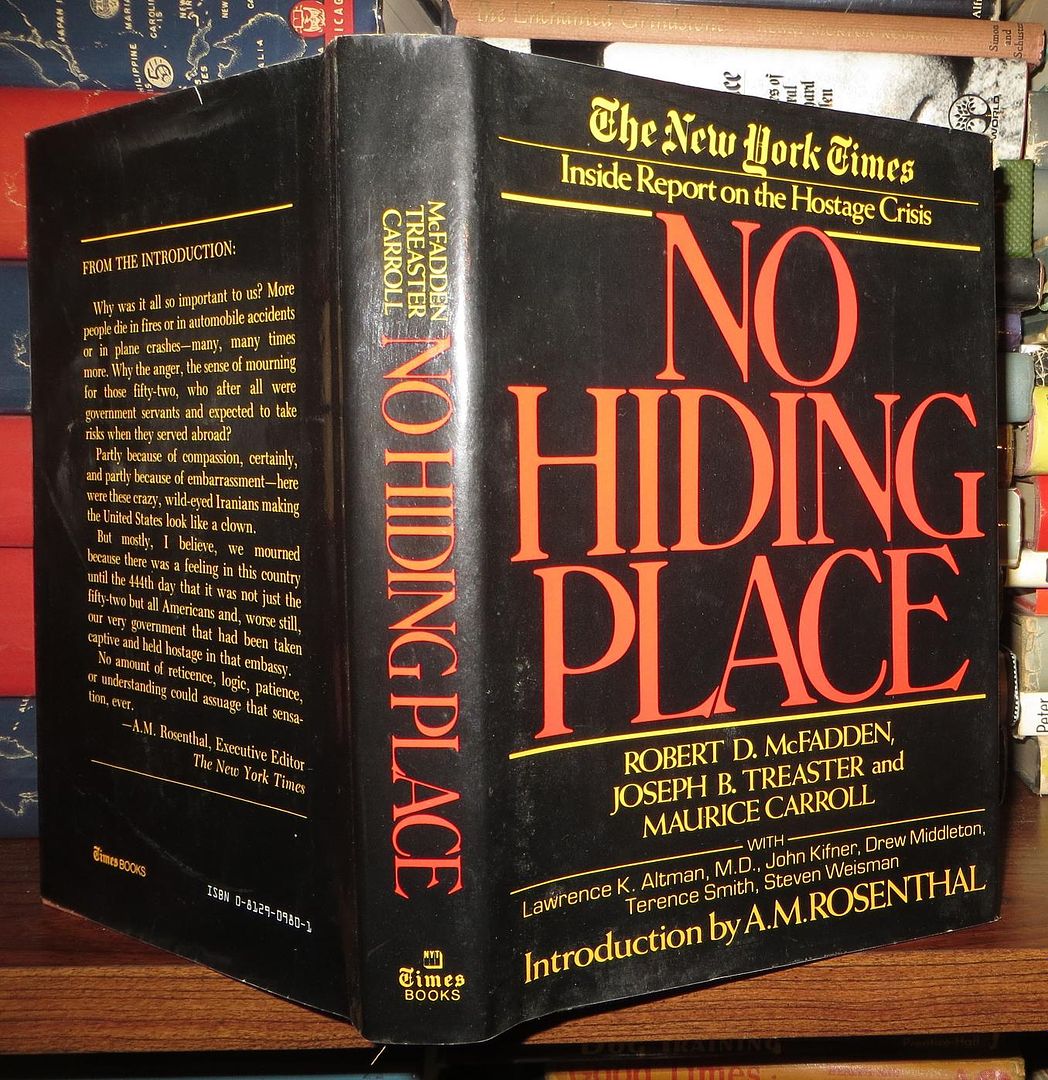 MCFADDEN, ROBERT D - No Hiding Place the New York Times Inside Report on the Hostage Crisis