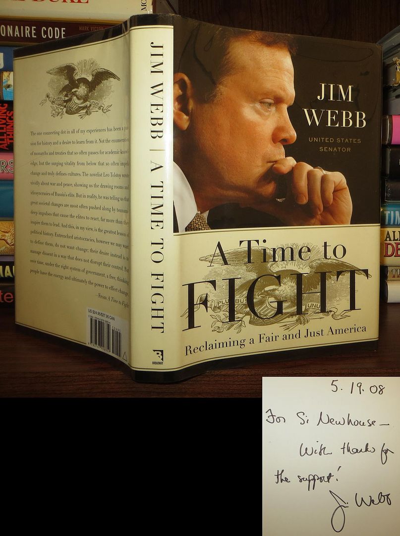 WEBB, JIM - A Time to Fight Signed 1st