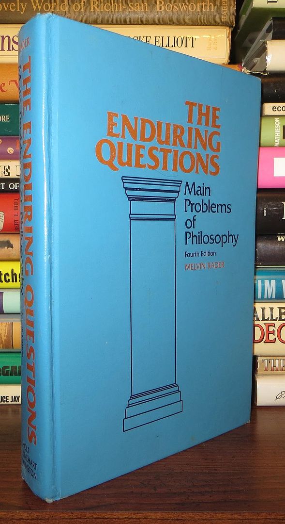 RADER, MELVIN MILLER - Enduring Questions Main Problems of Philosophy