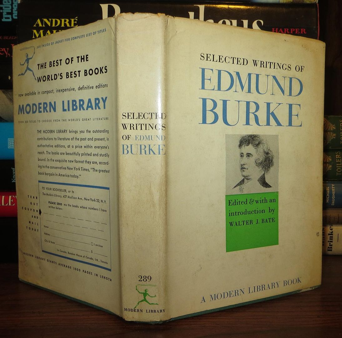 BURKE, EDMUND - Selected Writings of Edmund Burke